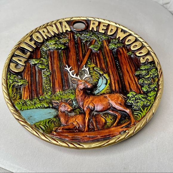 Vintage California Redwoods Smith Western Wall Decor Plate 3D Novelty Plate - Picture 1 of 3